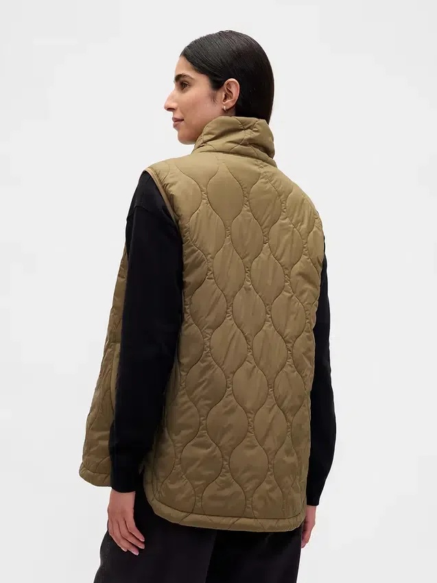 Gerecycled lichtgewicht gewatteerd puffervest
