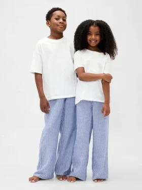 Gerecyclede flanellen pyjamabroek voor kinderen