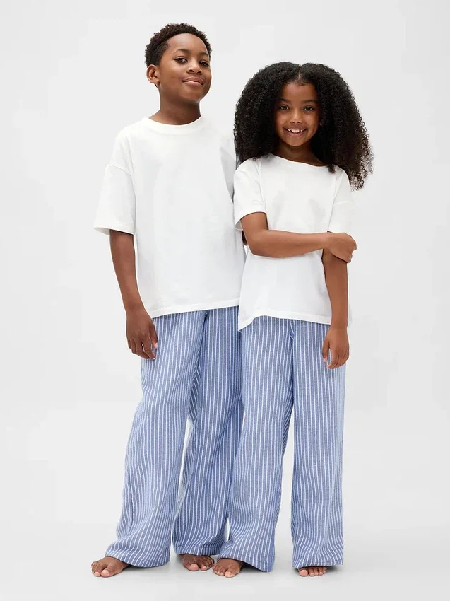 Gerecyclede flanellen pyjamabroek voor kinderen