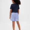 Gerecyclede flanellen pyjamakorte broeken voor kinderen
