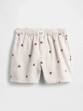 Gerecyclede flanellen pyjamakorte broeken voor kinderen