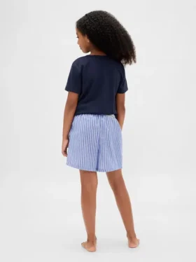 Gerecyclede flanellen pyjamakorte broeken voor kinderen