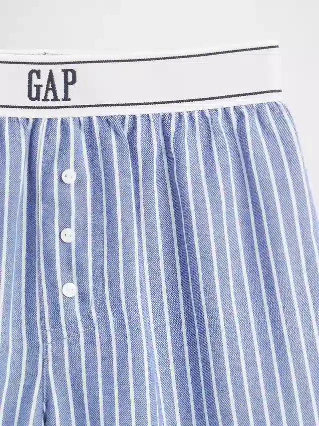 Gerecyclede flanellen pyjamakorte broeken voor kinderen