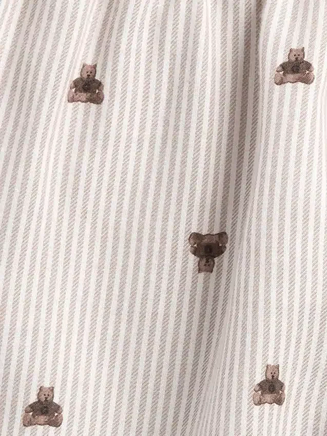 Gerecyclede flanellen pyjamakorte broeken voor kinderen