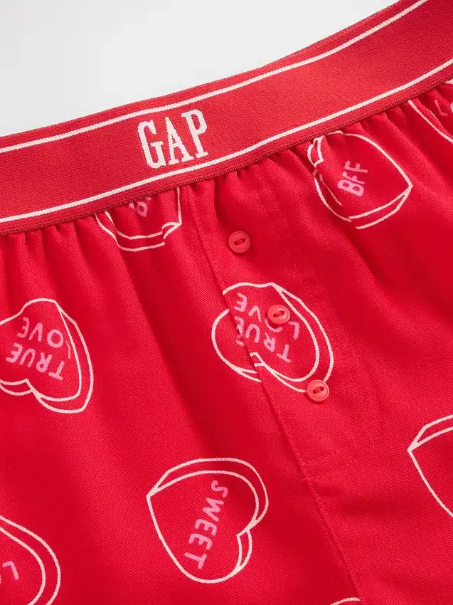 Gerecyclede flanellen pyjamakorte broeken voor kinderen