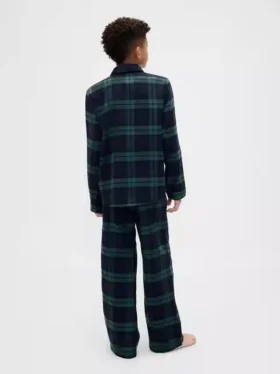 Gerecyclede flanellen pyjamaset voor kinderen