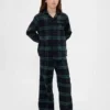 Gerecyclede flanellen pyjamaset voor kinderen