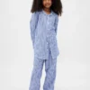 Gerecyclede flanellen pyjamaset voor kinderen