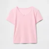 Gerecyclede Pointelle-pyjama-T-shirt voor kinderen