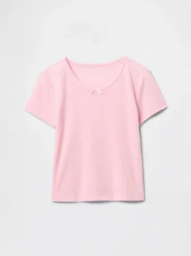 Gerecyclede Pointelle-pyjama-T-shirt voor kinderen