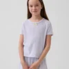 Gerecyclede Pointelle-pyjama-T-shirt voor kinderen