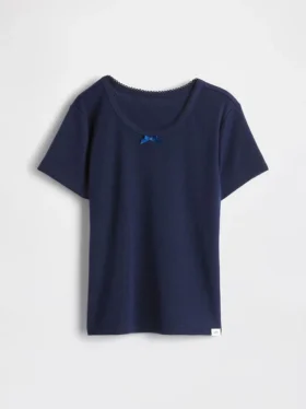 Gerecyclede Pointelle-pyjama-T-shirt voor kinderen