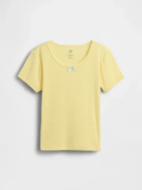 Gerecyclede Pointelle-pyjama-T-shirt voor kinderen