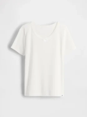 Gerecyclede Pointelle-pyjama-T-shirt voor kinderen