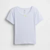 Gerecyclede Pointelle-pyjama-T-shirt voor kinderen