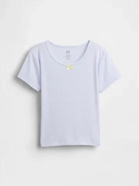 Gerecyclede Pointelle-pyjama-T-shirt voor kinderen