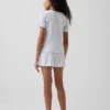 Gerecyclede Pointelle-pyjama-T-shirt voor kinderen