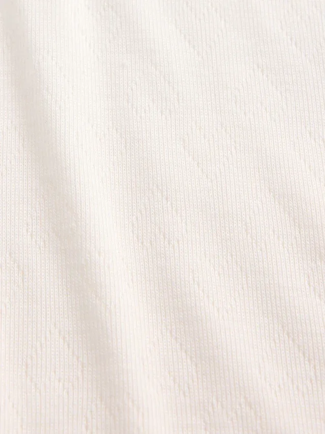 Gerecyclede Pointelle-pyjama-T-shirt voor kinderen