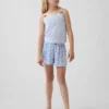 Gerecyclede pyjama-korte broek met ribboord voor kinderen