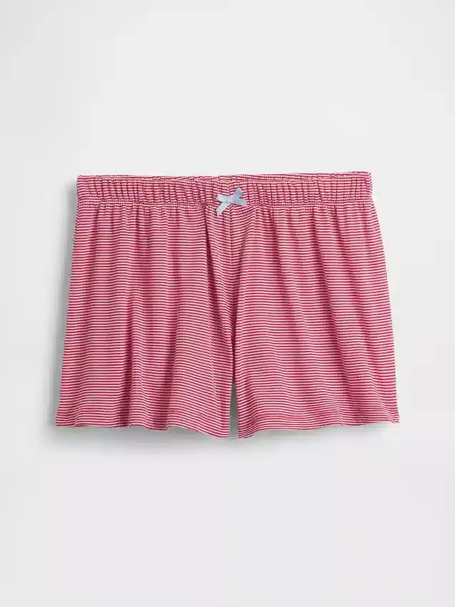Gerecyclede pyjama-korte broek met ribboord voor kinderen
