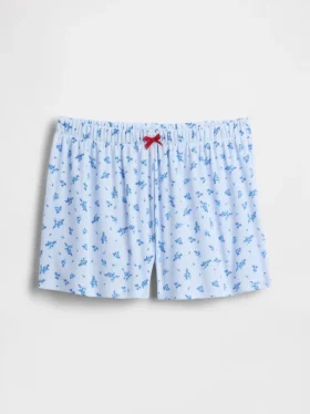 Gerecyclede pyjama-korte broek met ribboord voor kinderen