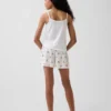 Gerecyclede pyjama-korte broek met ribboord voor kinderen