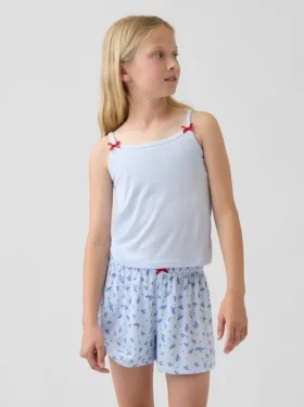 Gerecyclede ribgebreide pyjamashirt voor kinderen