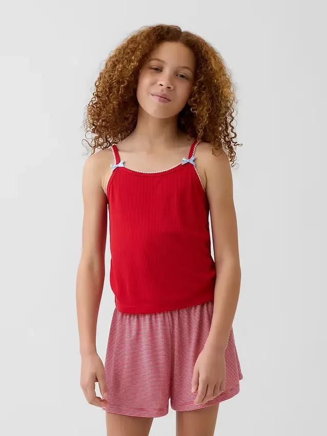 Gerecyclede ribgebreide pyjamashirt voor kinderen