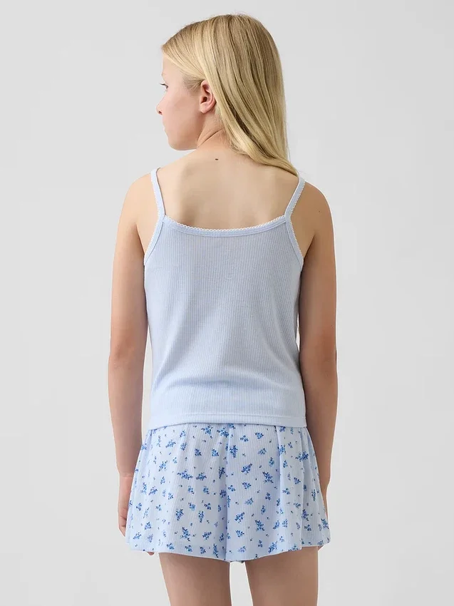 Gerecyclede ribgebreide pyjamashirt voor kinderen