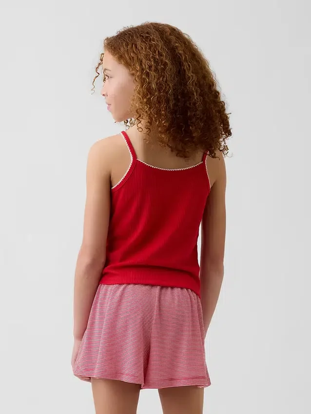 Gerecyclede ribgebreide pyjamashirt voor kinderen
