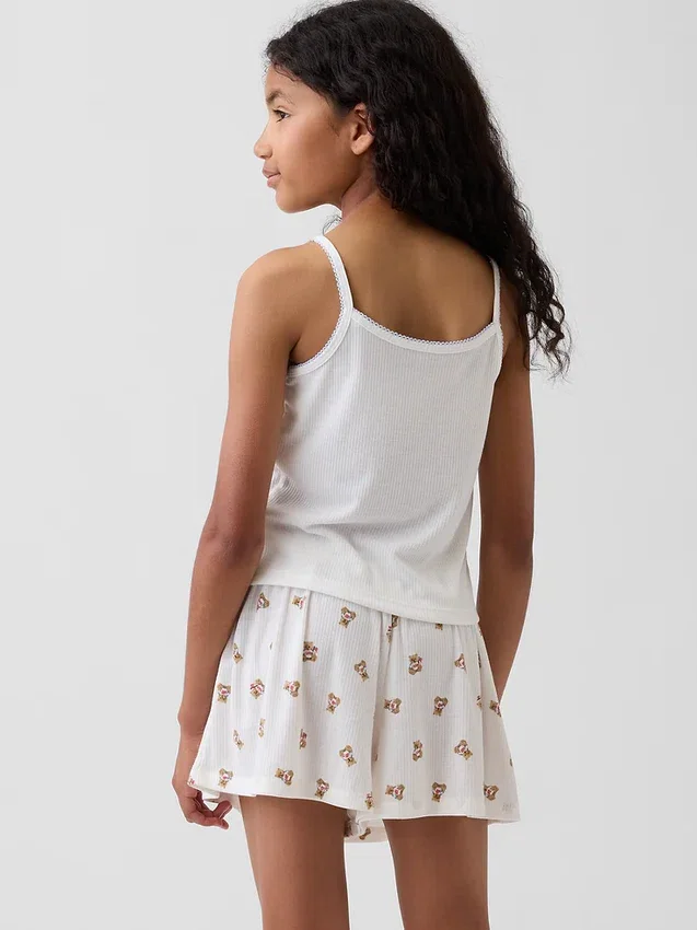 Gerecyclede ribgebreide pyjamashirt voor kinderen