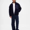 Gerecyclede Sherpa-jas met oversized logo en ritssluiting