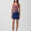 Geribde tanktop met ronde hals
