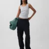 Geribde tanktop met ronde hals