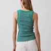 Geribde tanktop met ronde hals