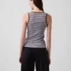 Geribde tanktop met ronde hals