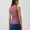 Geribde tanktop met ronde hals