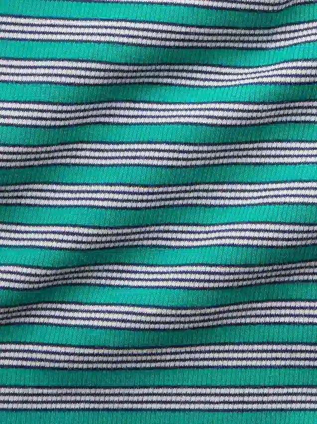 Geribde tanktop met ronde hals