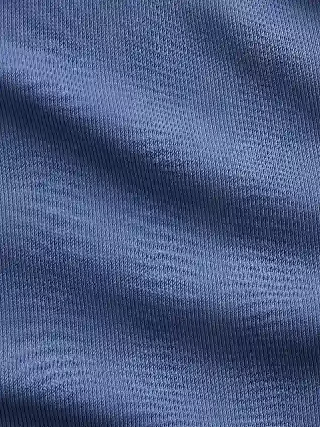 Geribde tanktop met ronde hals