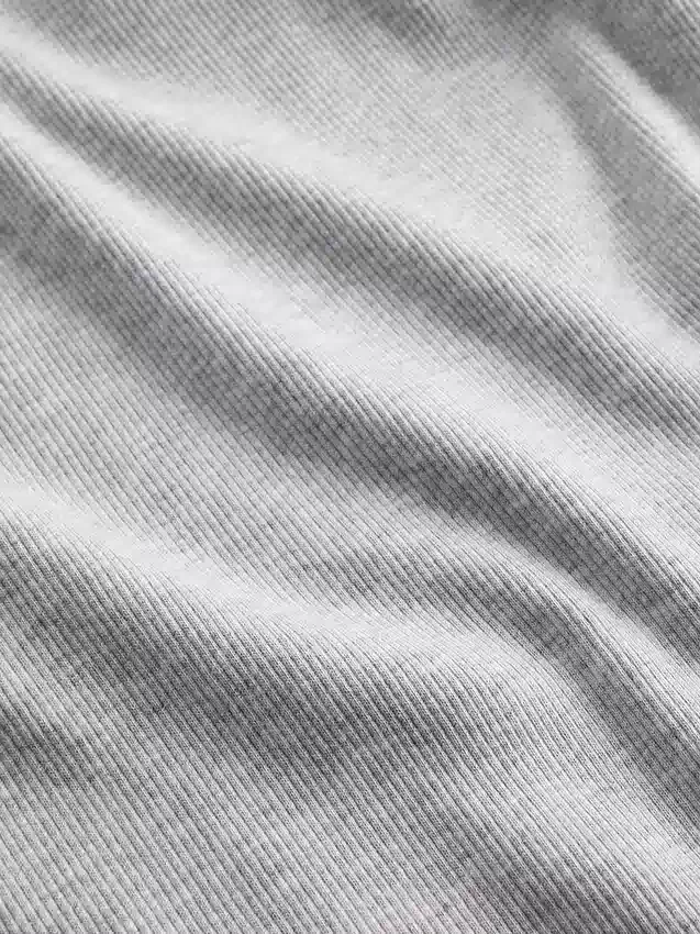 Geribde tanktop met ronde hals