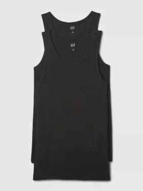 Geribde tanktop (set van 2)