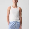 Geribde tanktop (set van 2)