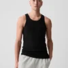 Geribde tanktop (set van 2)