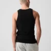 Geribde tanktop (set van 2)