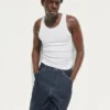 Geribde tanktop (set van 2)