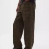 Geruite canvas baggy Jeans