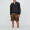 Geruite canvas korte broek