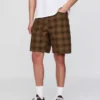 Geruite canvas korte broek