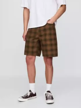 Geruite canvas korte broek