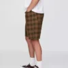 Geruite canvas korte broek